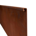 Bedkant corten med bukket kant H24 x L125 cm